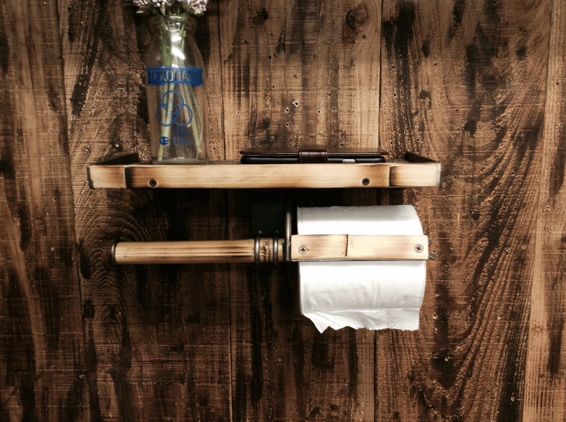 cream.70 アイアン バンブーウッドコンビ ダブル ペーパーホルダー 3