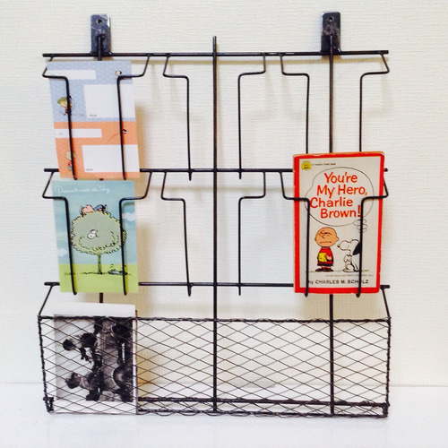 アイアン　ポストカードラック　壁掛け　金属製　12ポケット　店舗什器にも♡ アイアン ポストカードラック 壁掛け 金属製 12ポケット 店舗