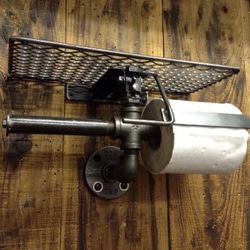 cream.70 錨型 ダブル ペーパーホルダー  アシストバー仕様！ cream.70 アイアン イカリ型 ダブルペーパーホルダー 6 バス