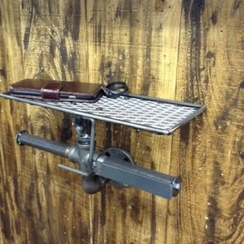 cream.70  ガス管 ダブル ペーパーホルダー アシストバー仕様 cream.70 ガス管 ダブル ペーパーホルダー アシストバー仕様