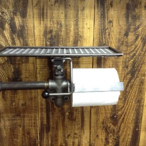 cream.70 ガス管ダブル ペーパーホルダー エンドボール付きアシスト