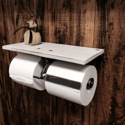 cream.70 アイアン トイレットペーパーホルダー カバー付き 工業系