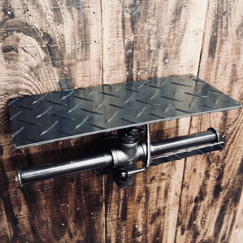 cream.70  ガス管 ダブル ペーパーホルダー アシストバー仕様 cream.70 ガス管 ダブル ペーパーホルダー アシストバー仕様