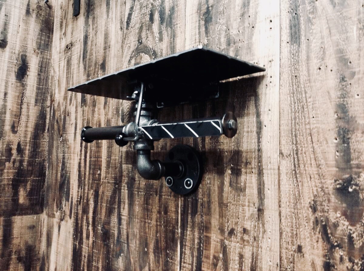 cream.70 ガス管 縞板 ペーパーホルダー アシストバー仕様！ cream.70 ガス管 立ち上がり手すり 介助バー ペーパーホルダー