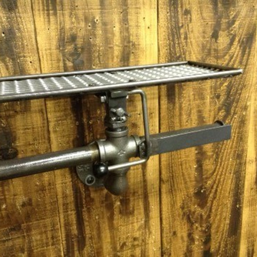 cream.70  ガス管 ダブル ペーパーホルダー アシストバー仕様 cream.70 ガス管ダブル ペーパーホルダー アシストバー、エンドポール