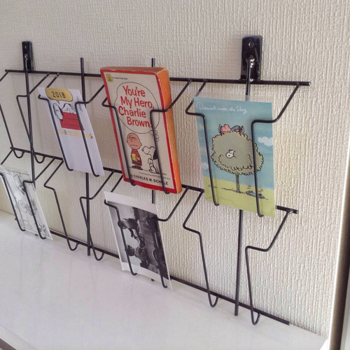 cream.70 カードラック ポストカード ワイヤー 横8ポケット 7 壁掛け