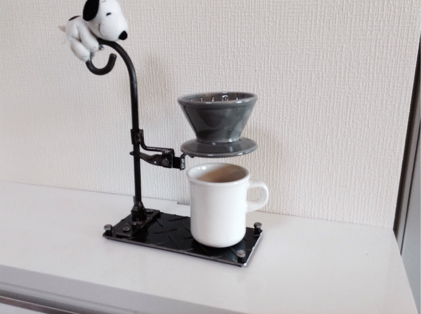 cream.70 シングルドリップスタンド 縞板 アイアン 高さ自在 回転自在 インダストリアル 6