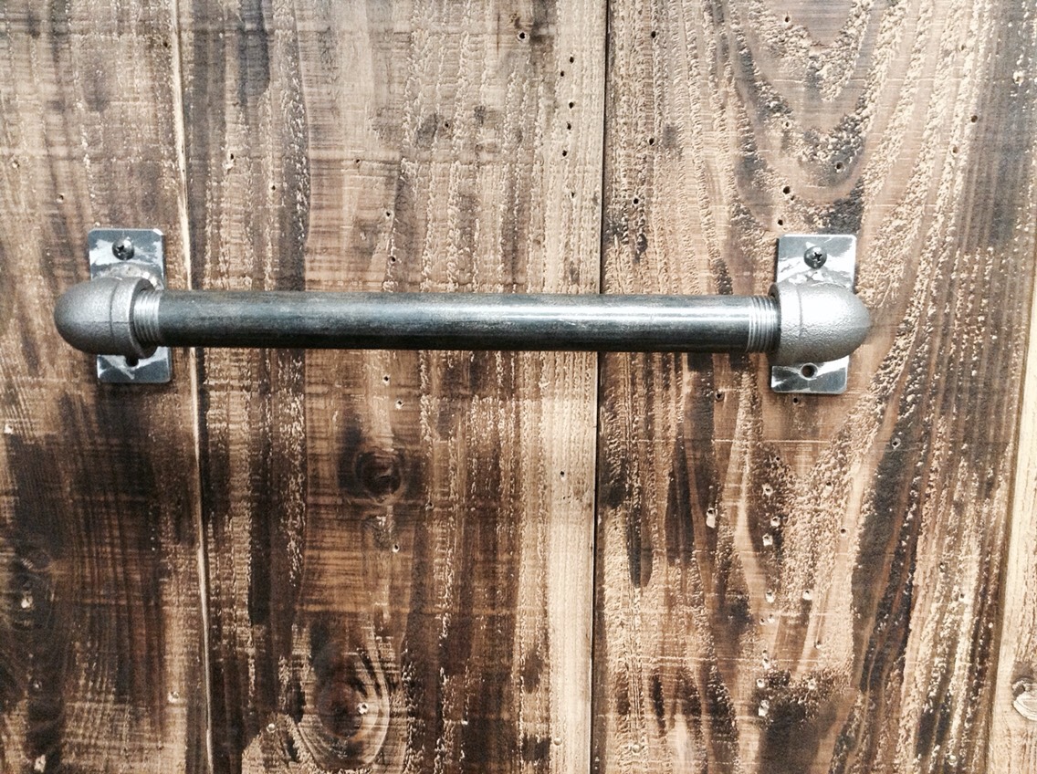 cream.70  ガス管 L230 ドアハンドル 取っ手 タオルハンガー ブルックリン インダストリアル 6