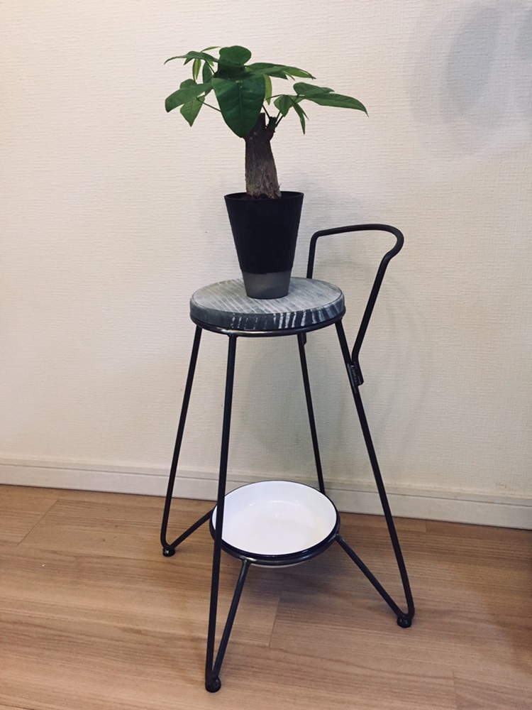 cream.70 スツール 座面高さ47cm 花台 イス 椅子 アイアン 飾り台 フラワースタンド  玄関椅子 6