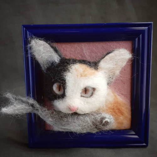オーダーメイド】 わんにゃん額縁 * 羊毛フェルト オーダーメイド