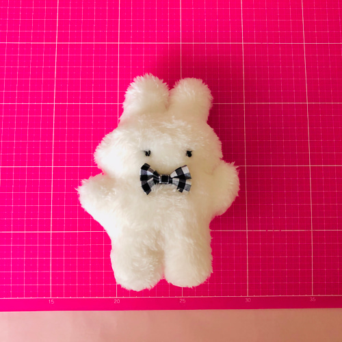 うさぎ♡ぬいぐるみ】イエティうさぎのしろちゃん♡手のひらサイズの