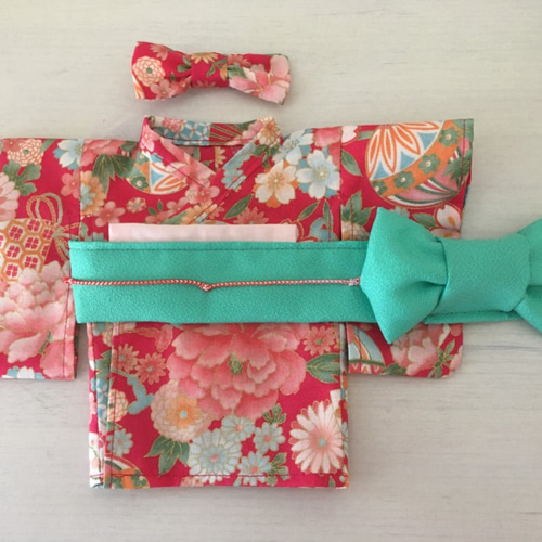 メルちゃん・ソランちゃんサイズ 着せ替え遊び用 着物 浴衣 帯 髪飾り