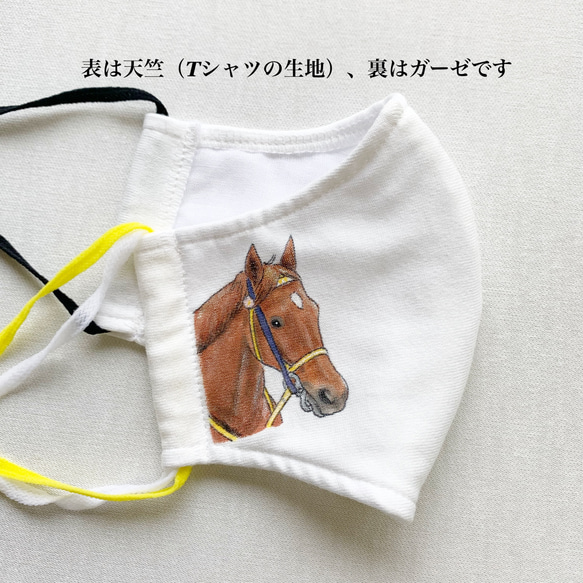 手描き競走馬マスク【レッツゴードンキモデル】 3枚目の画像