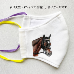 【セイウンコウセイモデル】手描き競走馬マスク 4枚目の画像