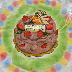 オーダー手描きホールケーキTシャツ（90〜XL）〈お祝い・誕生日・記念日〉 5枚目の画像
