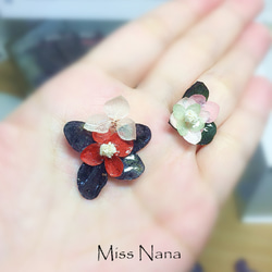 **Miss Nana**個性日風不對稱繡球花耳環 第5張的照片