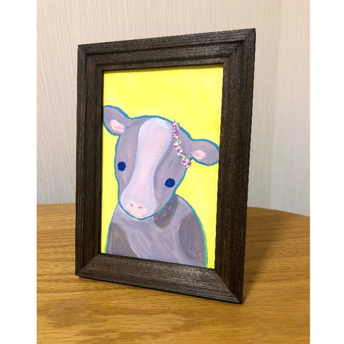 ウシアクリル画原画