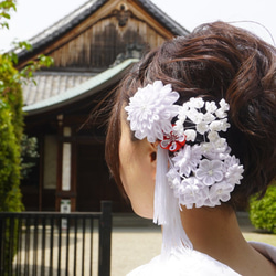 つまみ細工の花嫁さん かんざし お針子観月館 hanako155 通販 9308447