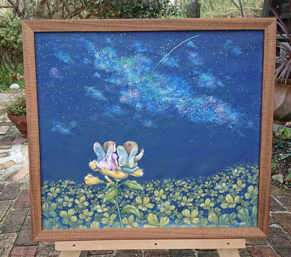 月見草　原画 月見草の夜」 絵画 ツイッキー 通販 11379319｜Creema(クリーマ)