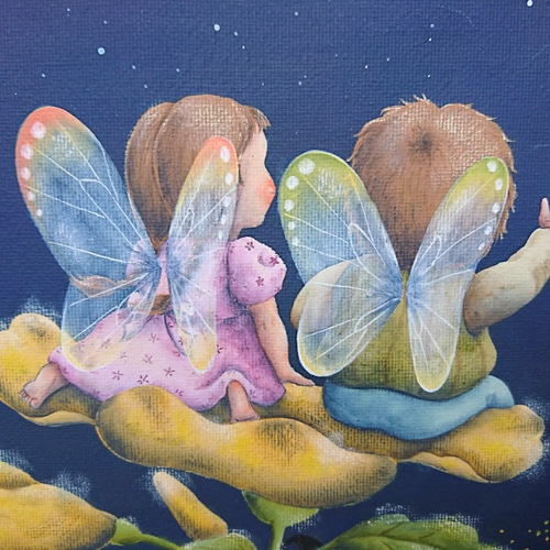 月見草の夜」 絵画 ツイッキー 通販 11379319｜Creema(クリーマ)