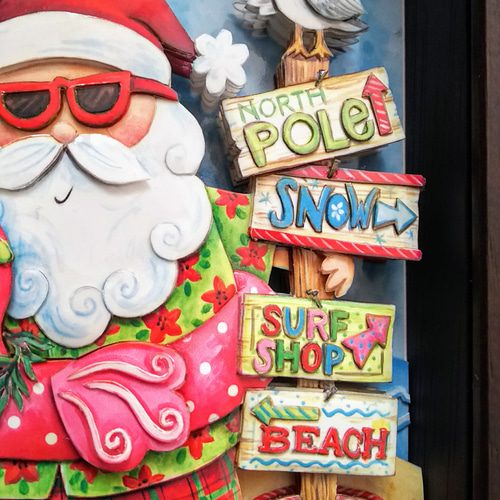 シャドーボックス完成品 【ご予約品】(夏のサンタクロース) その他