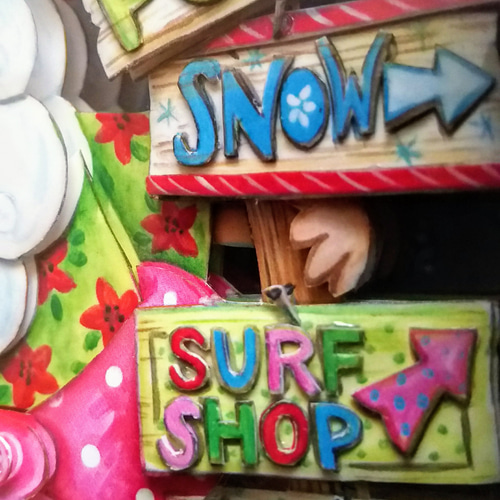 シャドーボックス完成品 【ご予約品】(夏のサンタクロース) その他