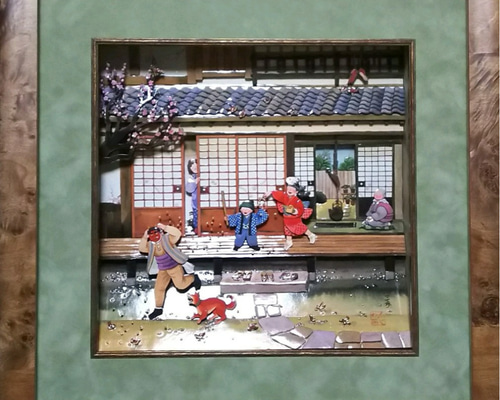 シャドーボックス完成品 （豆まき） その他アート Leo 通販 8254789