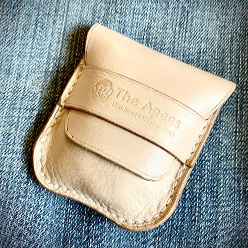 本革 目薬ケース ヌメ革生成り (ベージュ) その他ケース M.K Works