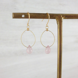 rose quartz pierce (14kgfフック) 4枚目の画像