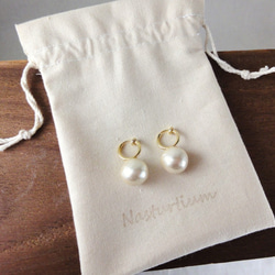 12mm cotton pearl earrings (Kisuka) 3枚目の画像