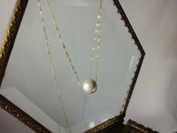 cotton pearl necklace (kisuka) 2枚目の画像