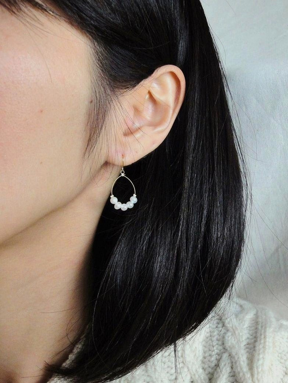 freshwater pearl　pierce(14kgfﾌｯｸ) 5枚目の画像