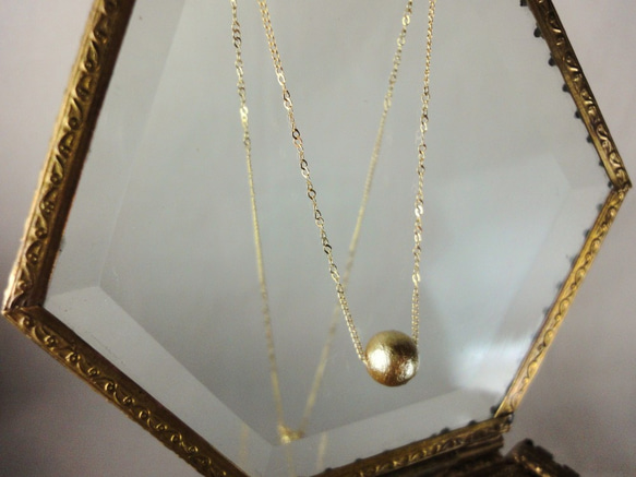 cotton pearl necklace (Old gold) 1枚目の画像