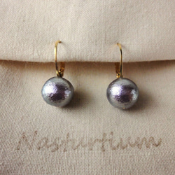 cotton pearl french hook pierce (Luxury Violet) 第2張的照片