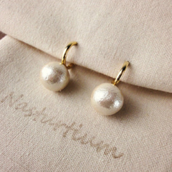 10mm cotton pearl earrings (Kisuka) 1枚目の画像