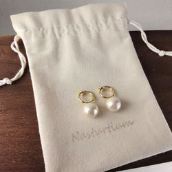 10mm cotton pearl earrings (Kisuka) 3枚目の画像