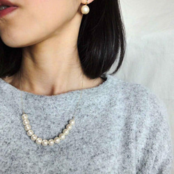 pellet cotton pearl necklace(kisuka) 5枚目の画像