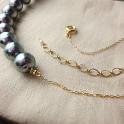 pellet cotton pearl necklace(Luxury Violet) 3枚目の画像