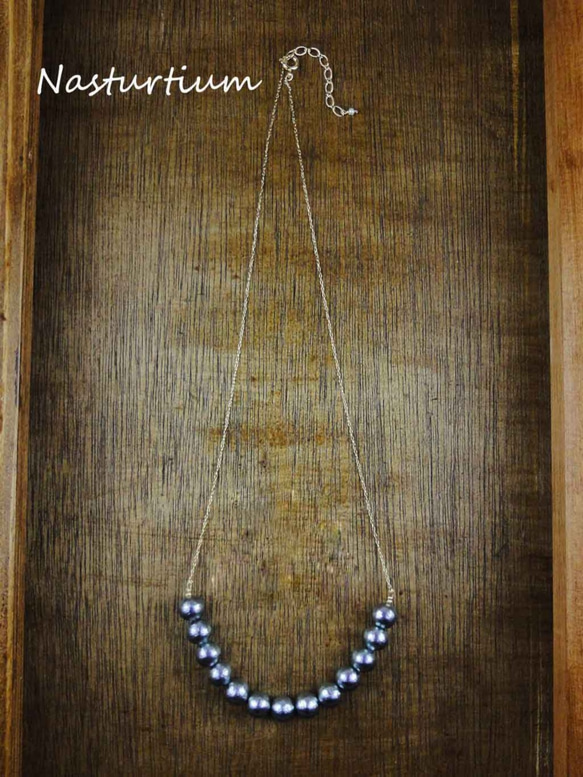 pellet cotton pearl necklace(Luxury Violet) 4枚目の画像