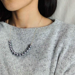 pellet cotton pearl necklace(Luxury Violet) 5枚目の画像