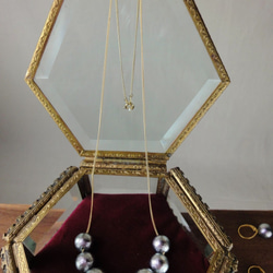 Cotton pearl necklace(Luxury Violet) 3枚目の画像
