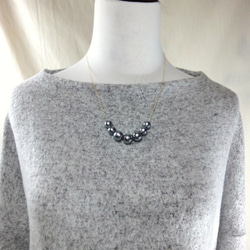 Cotton pearl necklace(Luxury Violet) 5枚目の画像