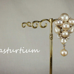 cotton pearl brooch 1枚目の画像