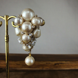 cotton pearl brooch 3枚目の画像