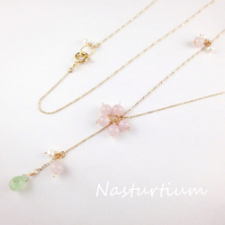 rose quartz twinkle necklace 1枚目の画像