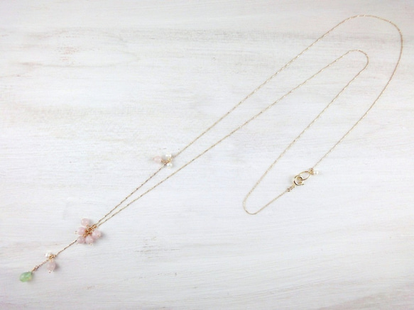 rose quartz twinkle necklace 3枚目の画像