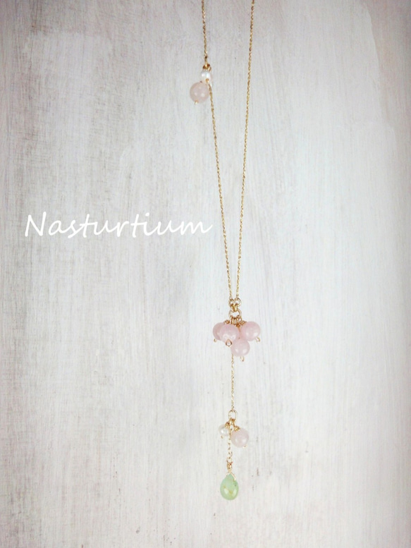 rose quartz twinkle necklace 4枚目の画像