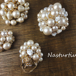 cotton pearl brooch 5枚目の画像