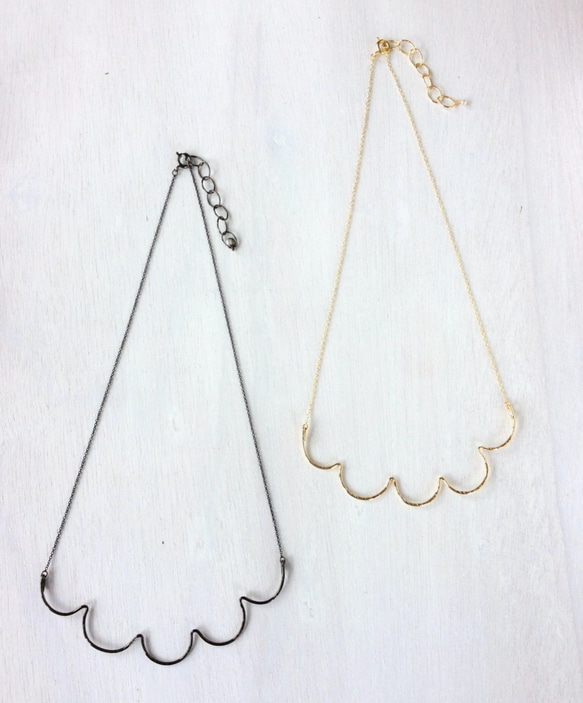 Kumo "雲" necklace　ブラック※受注生産※ 3枚目の画像