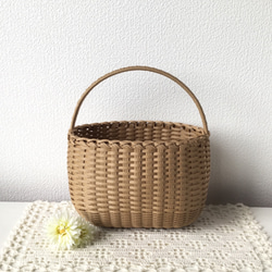 【受注製作】ワンハンドル楕円かご craft 1枚目の画像
